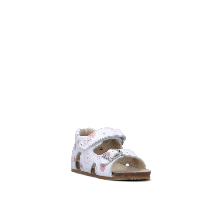 FALCOTTO Sandalo bimba bianco/rosa in pelle