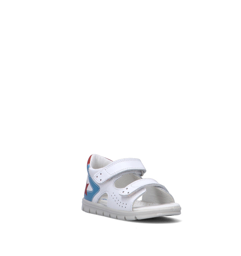 FALCOTTO Sandalo bimbo bianco in pelle
