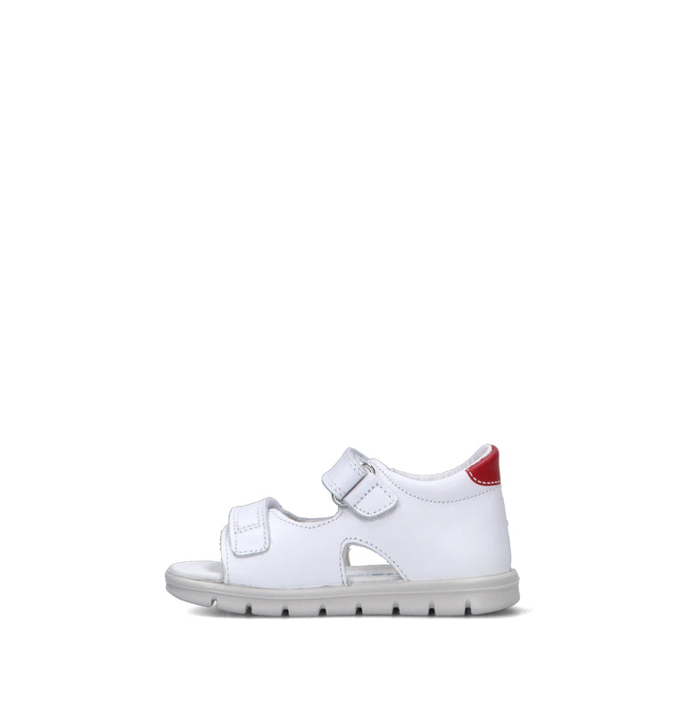 FALCOTTO Sandalo bimbo bianco in pelle