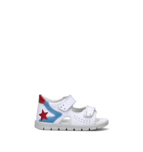 FALCOTTO Sandalo bimbo bianco in pelle