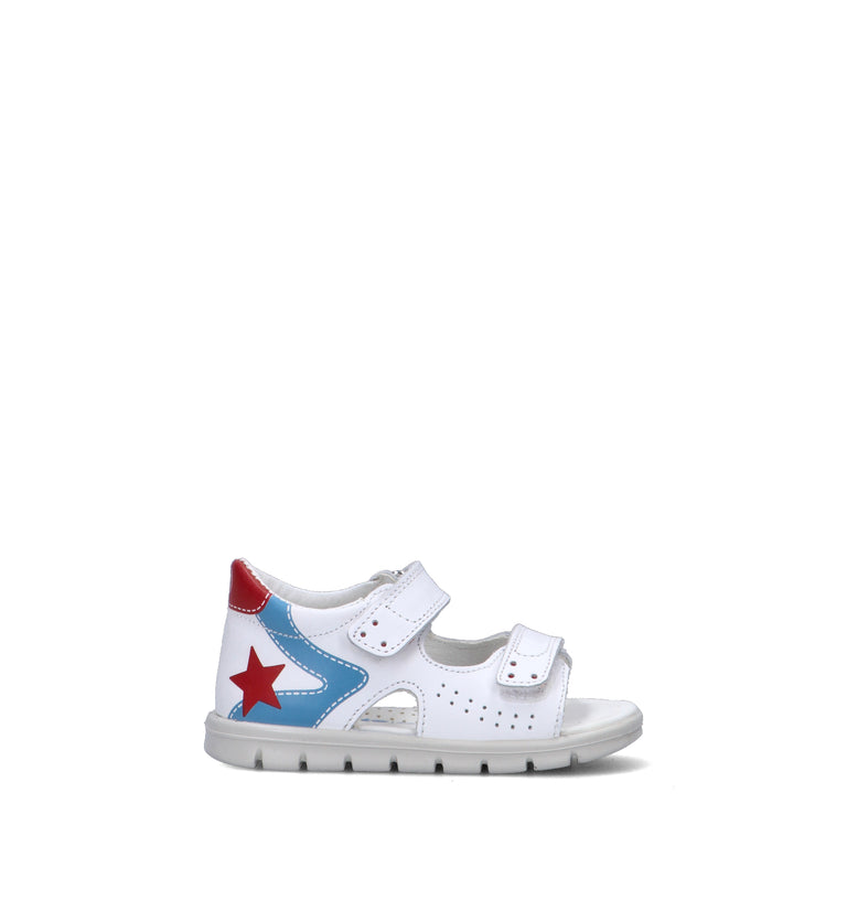 FALCOTTO Sandalo bimbo bianco in pelle
