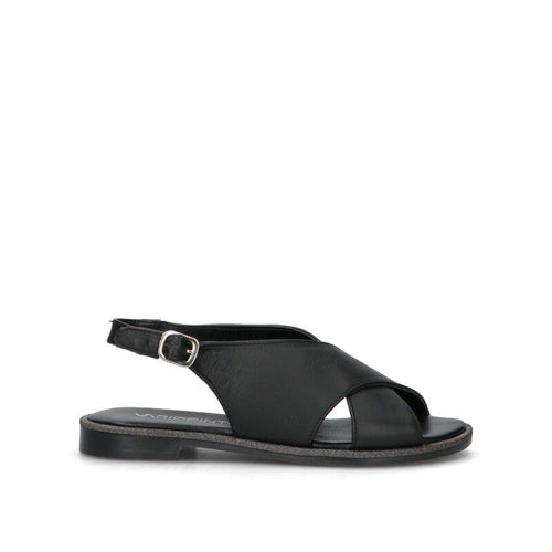 VARIOPINTO Sandalo donna nero in pelle
