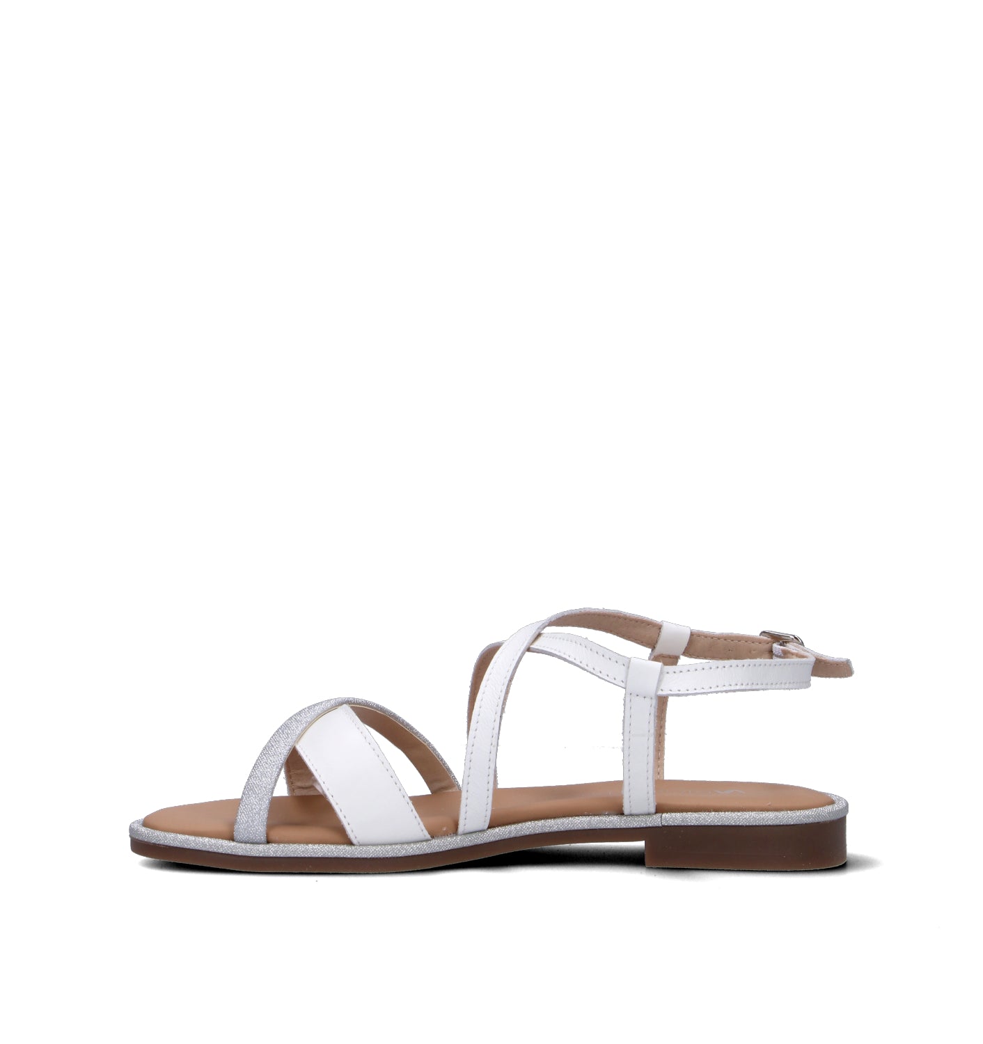 VARIOPINTO Sandalo donna bianco in pelle