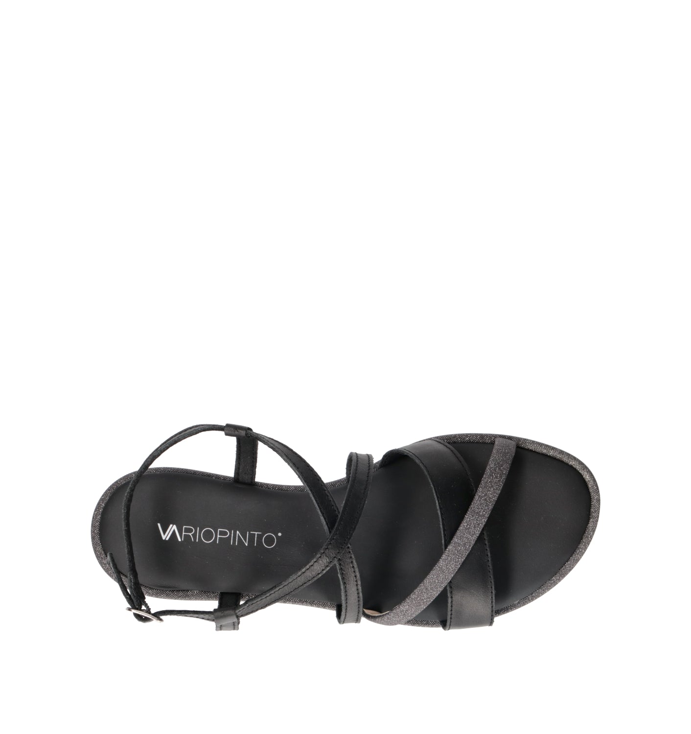 VARIOPINTO Sandalo donna nero in pelle