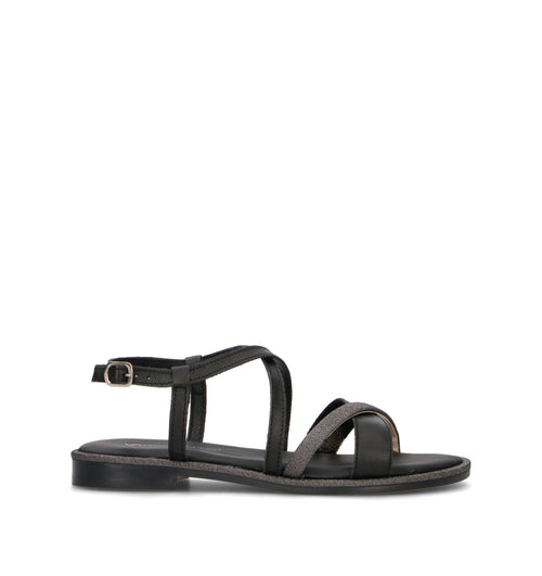 VARIOPINTO Sandalo donna nero in pelle