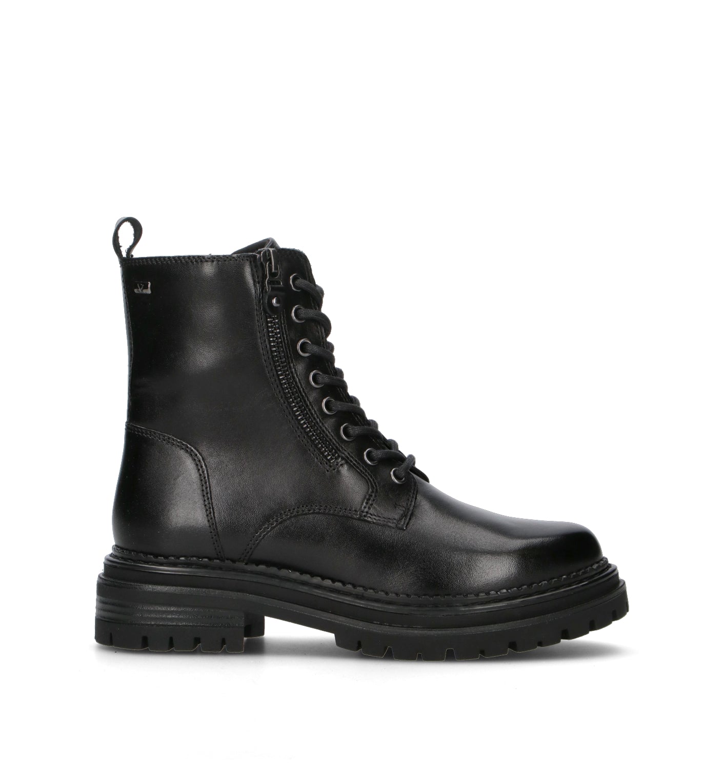 VALLEVERDE Anfibio donna nero in pelle