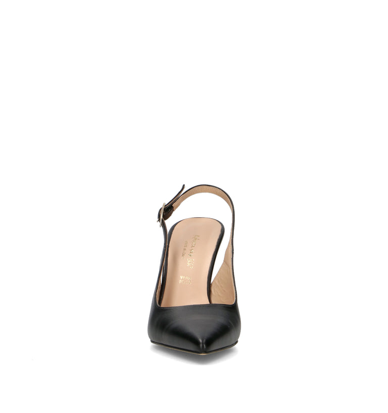 REBECCA VAN DIK Slingback donna nera