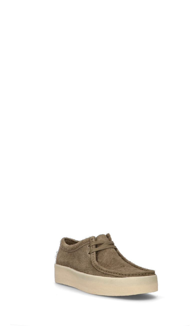CLARKS ORIGINALS WALLABEE CUP stringata uomo khaki in suede