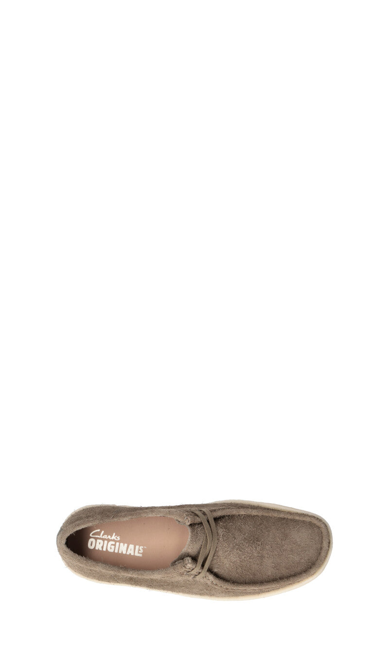CLARKS ORIGINALS WALLABEE CUP stringata uomo khaki in suede
