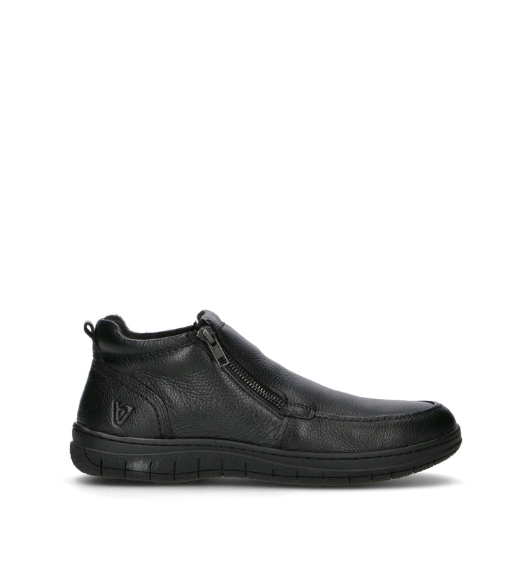 VALLEVERDE Scarpa comfort uomo nera in pelle
