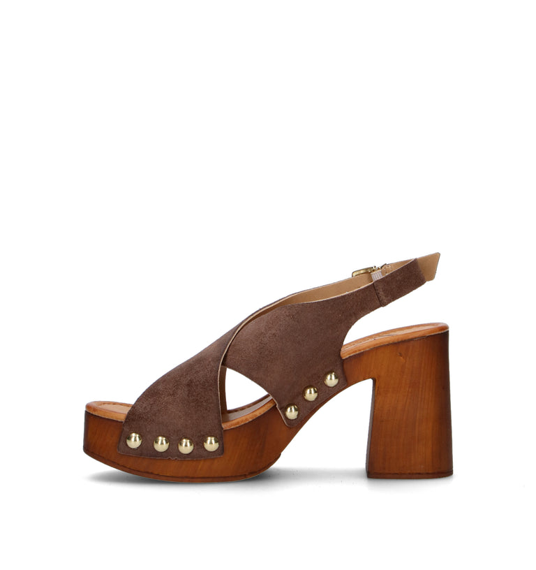 18+ Sandalo donna testa di moro in suede