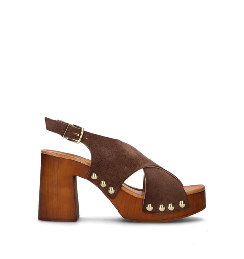 18+ Sandalo donna testa di moro in suede
