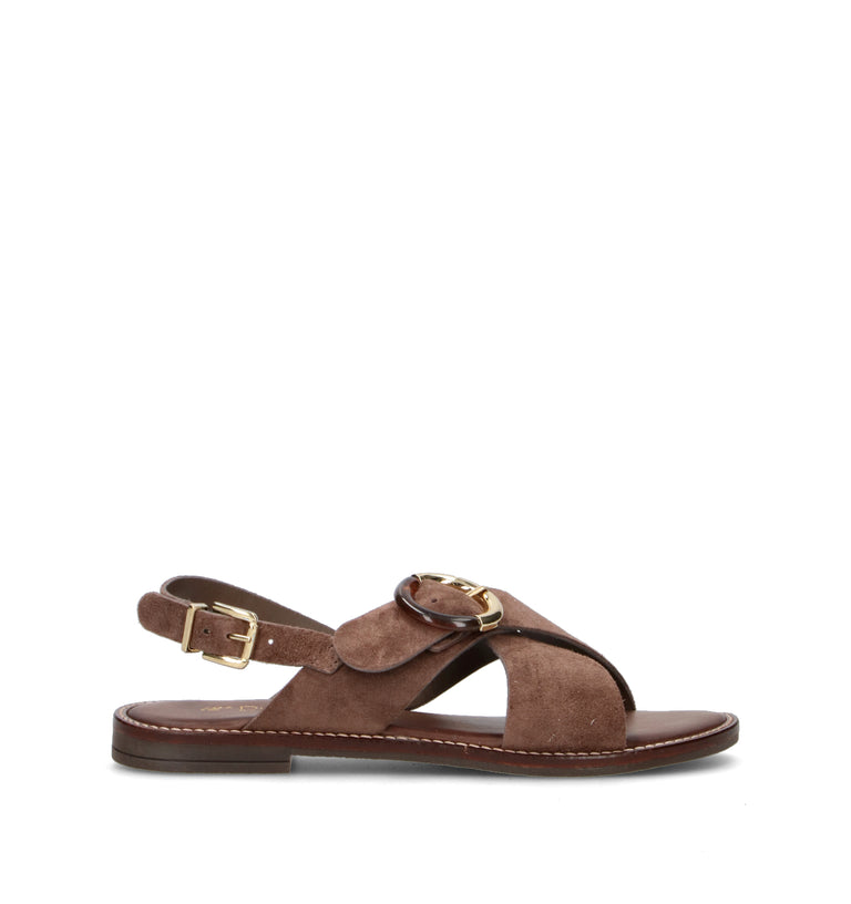 18+ Sandalo donna sigaro in suede