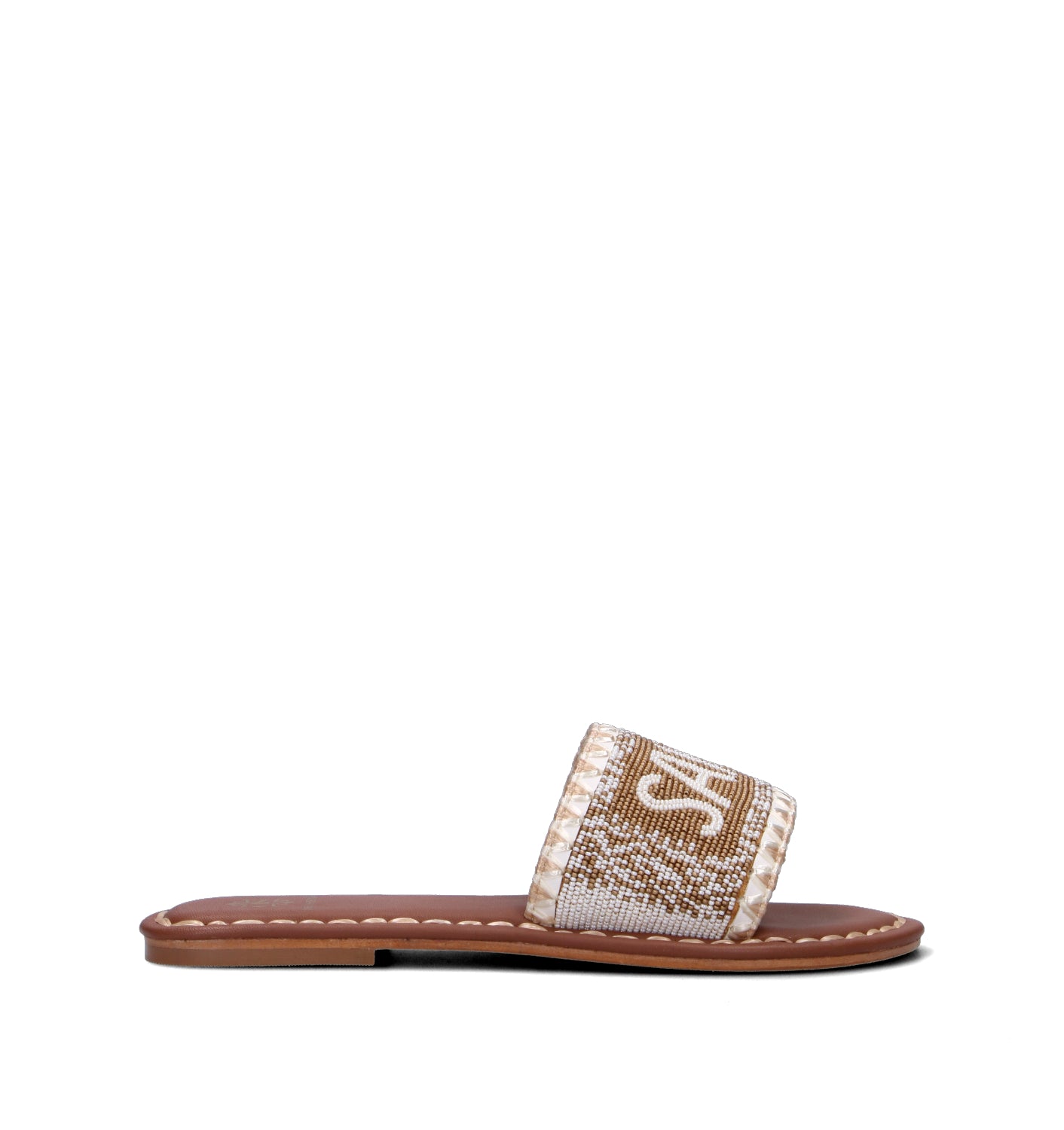DE SIENA SAINT TROPEZ Ciabatta donna oro/bianca in pelle