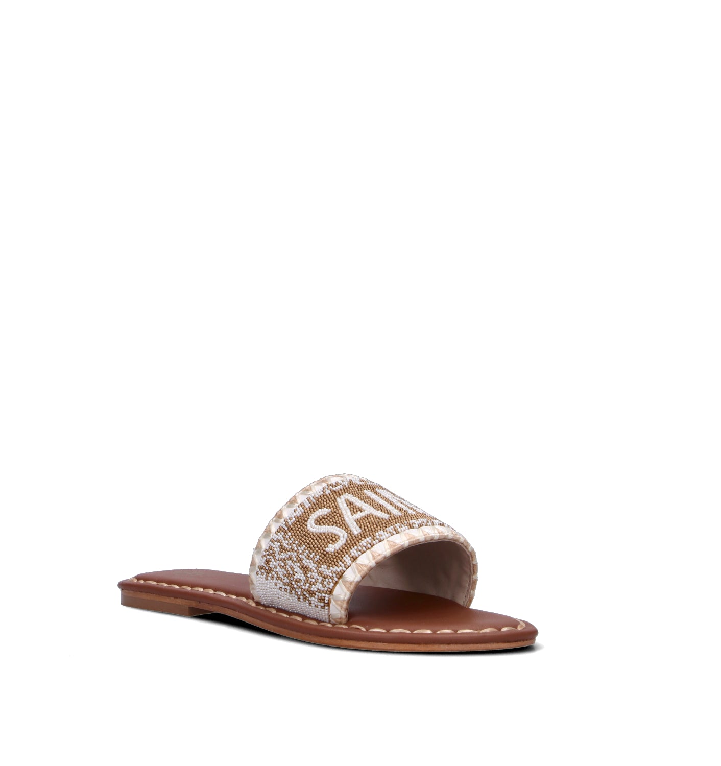 DE SIENA SAINT TROPEZ Ciabatta donna oro/bianca in pelle