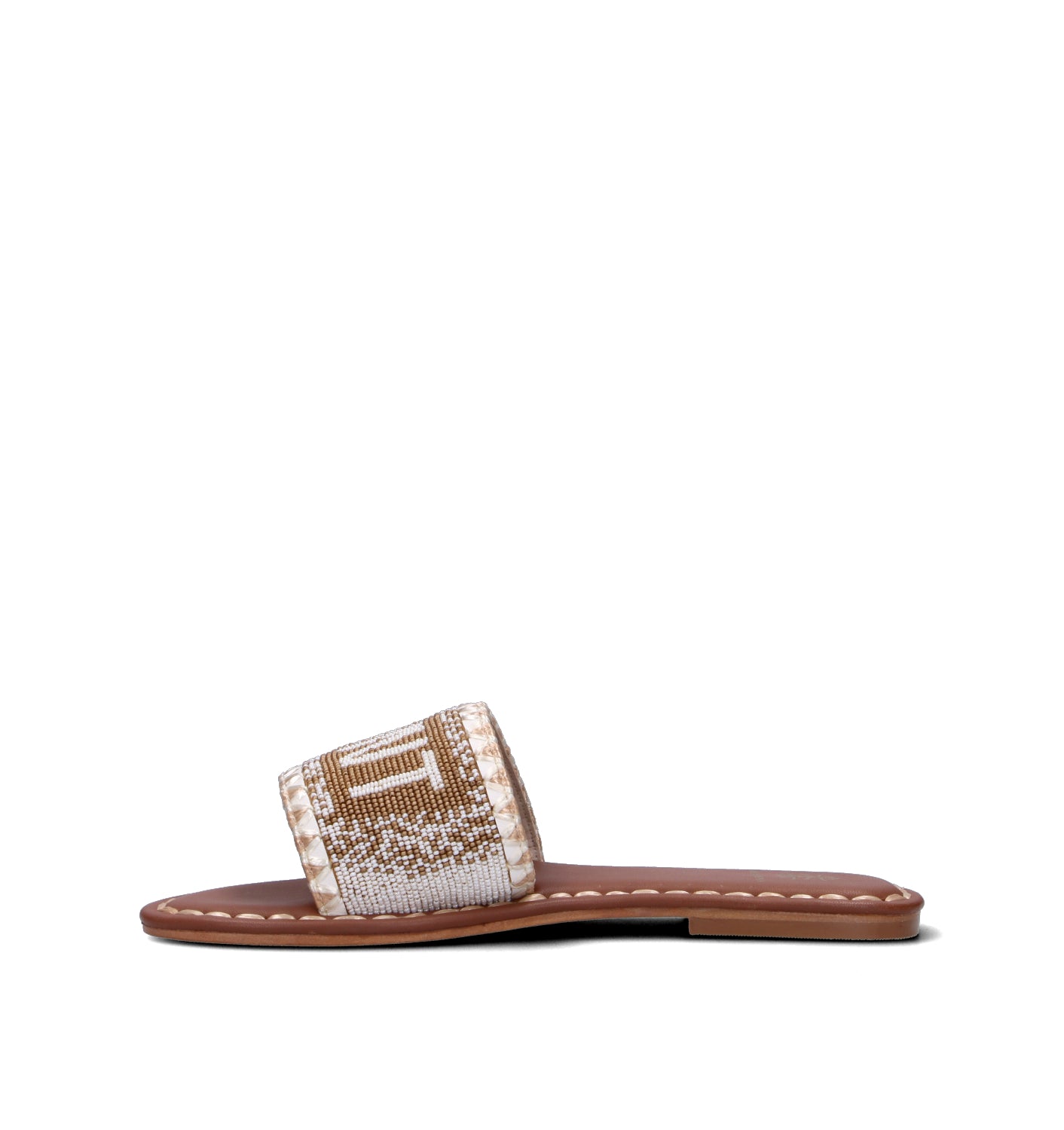 DE SIENA SAINT TROPEZ Ciabatta donna oro/bianca in pelle