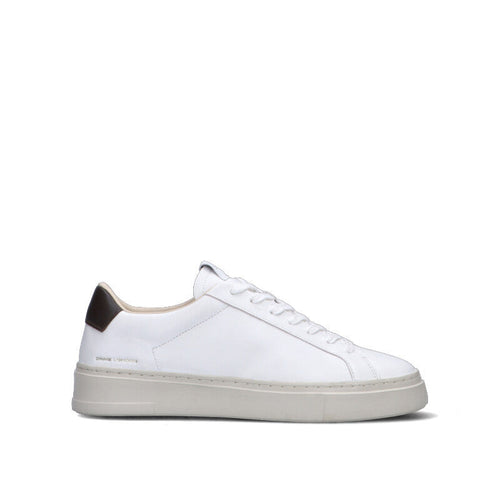 CRIME Sneaker uomo bianca in pelle