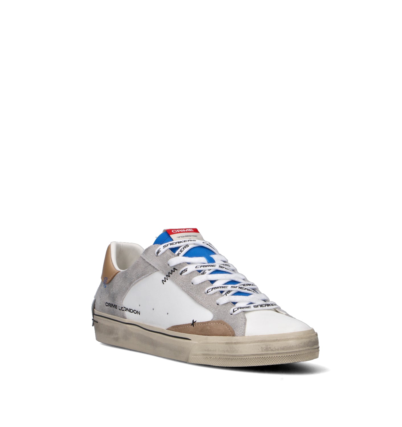 CRIME Sneaker uomo bianca