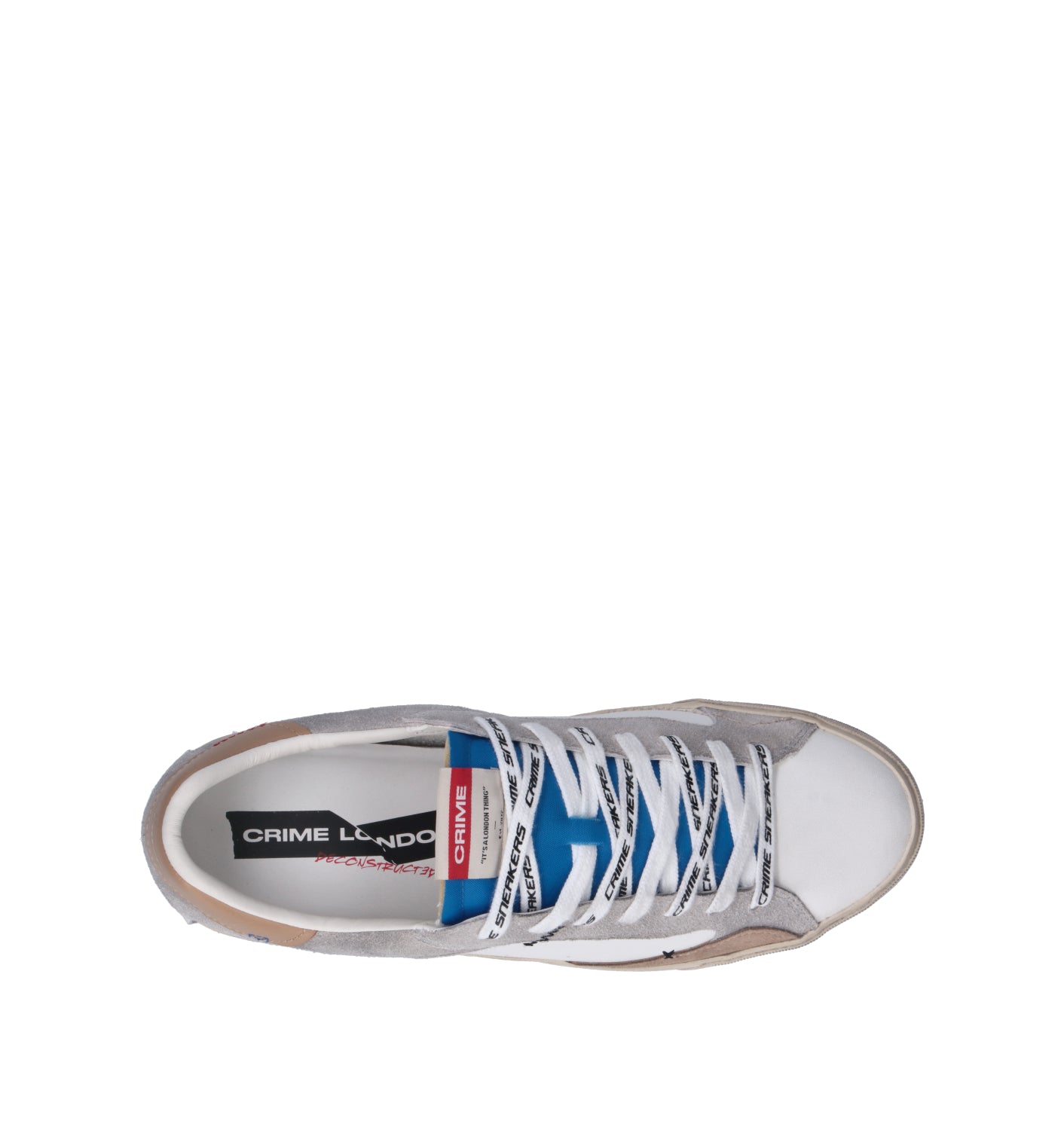 CRIME Sneaker uomo bianca