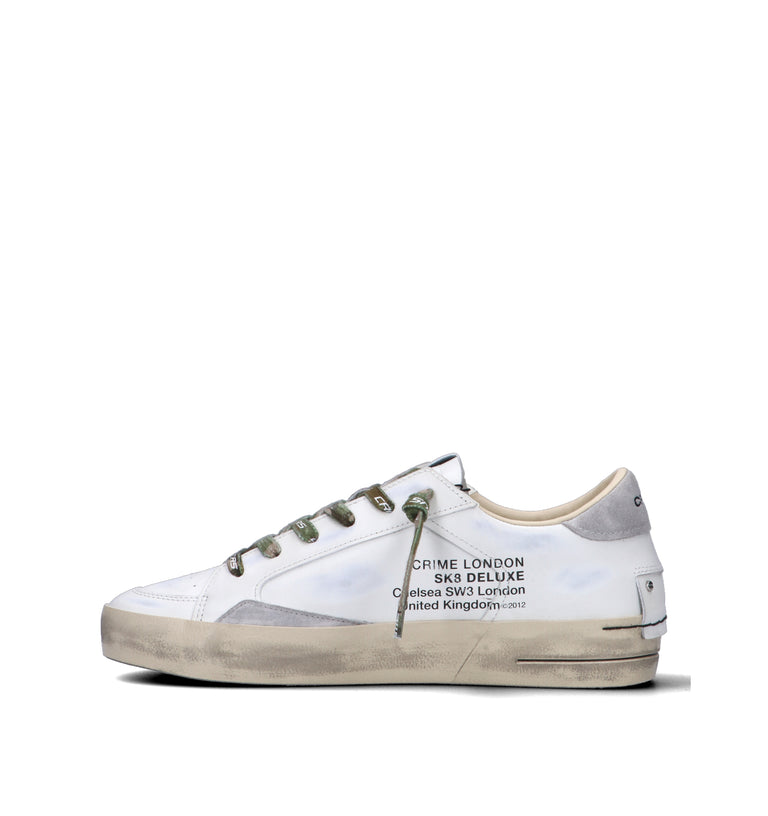 CRIME Sneaker uomo bianca