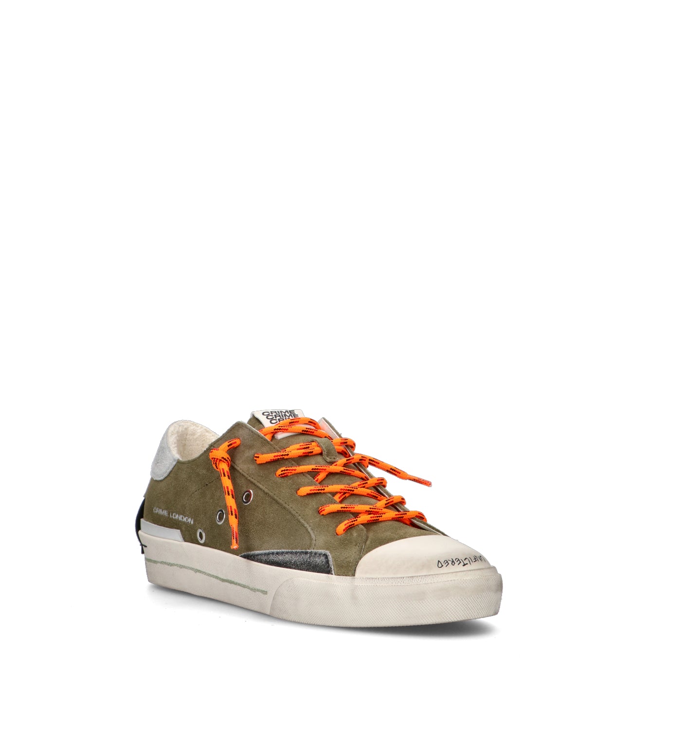 CRIME Sneaker uomo militare in suede