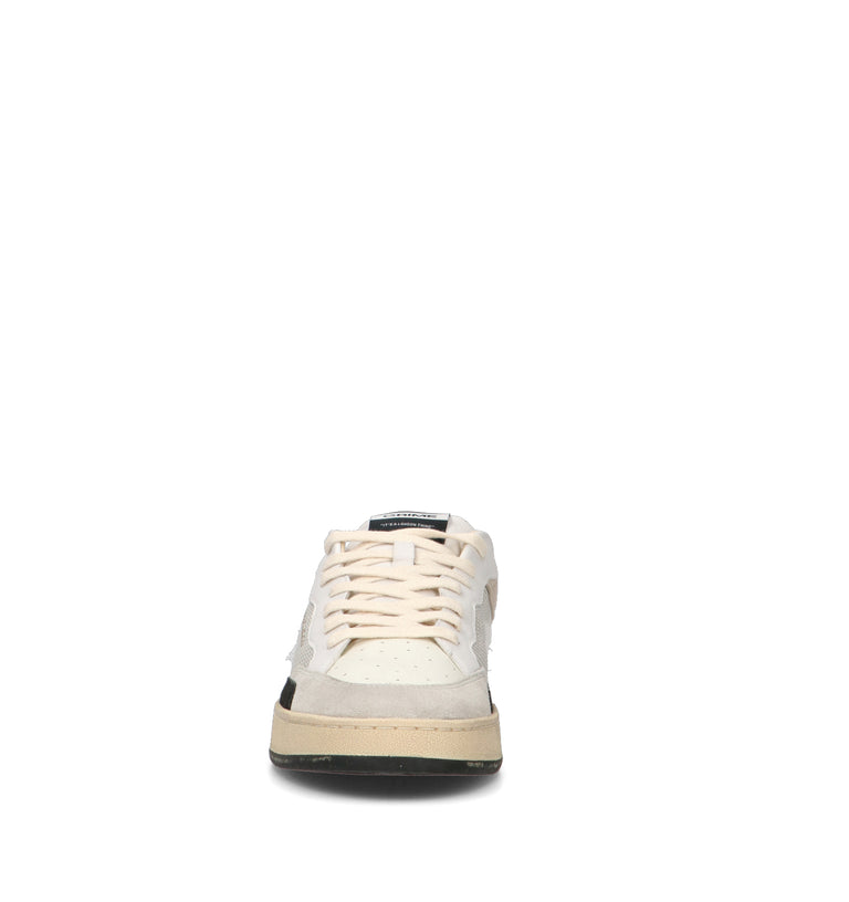 CRIME Sneaker uomo bianca in pelle