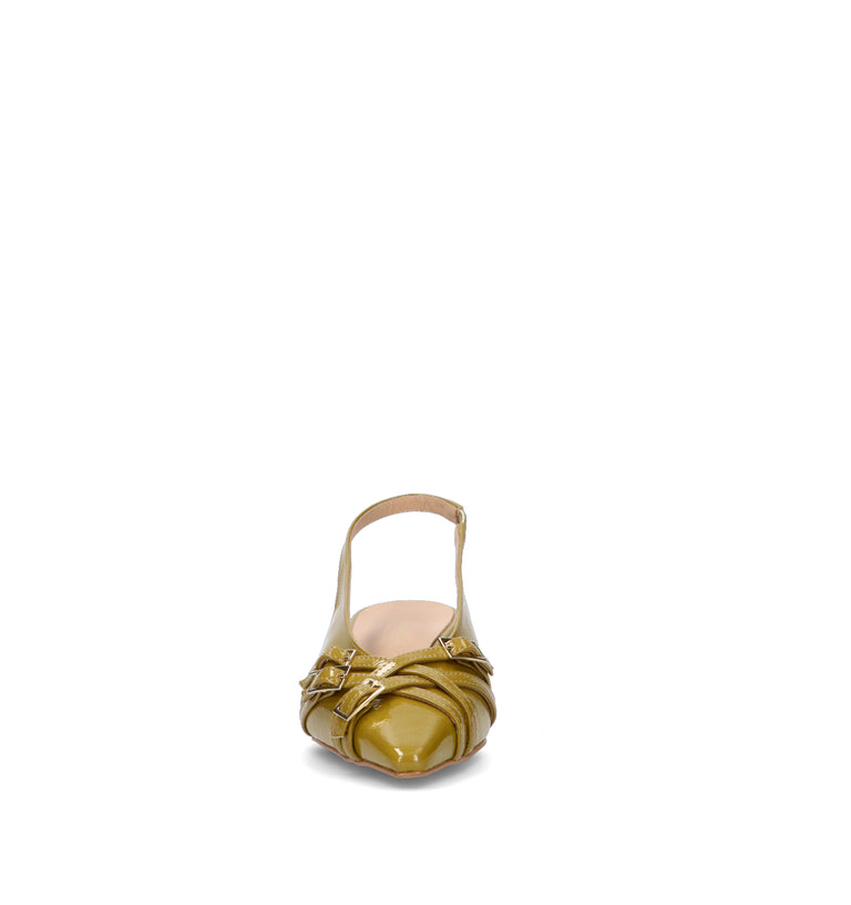 REBECCA VAN DIK Slingback donna senape