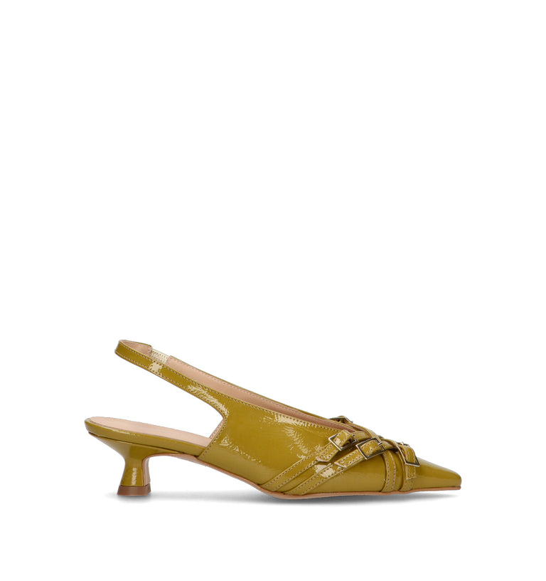 REBECCA VAN DIK Slingback donna senape
