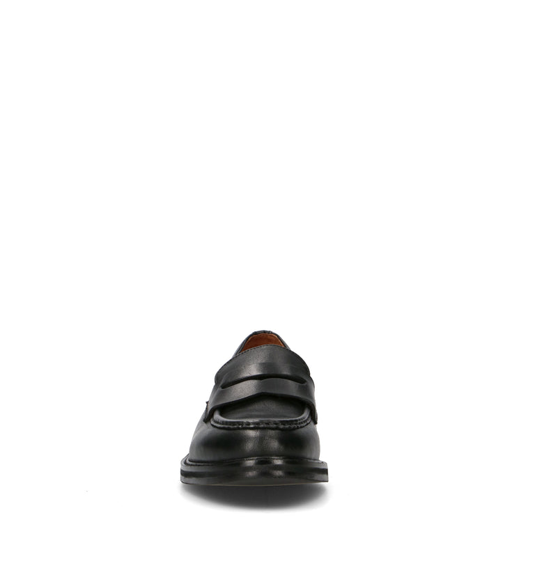 HADEL Mocassino donna nero in pelle