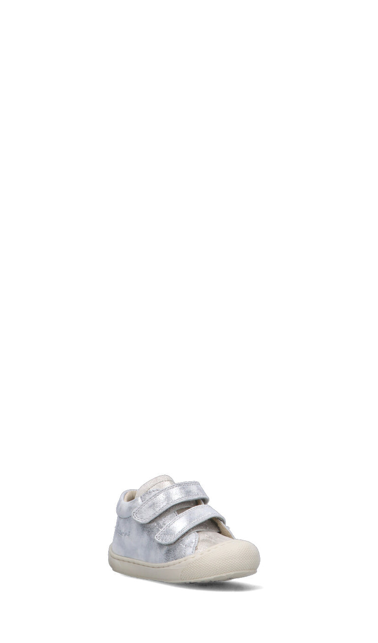 NATURINO Sneaker bimba argento in pelle