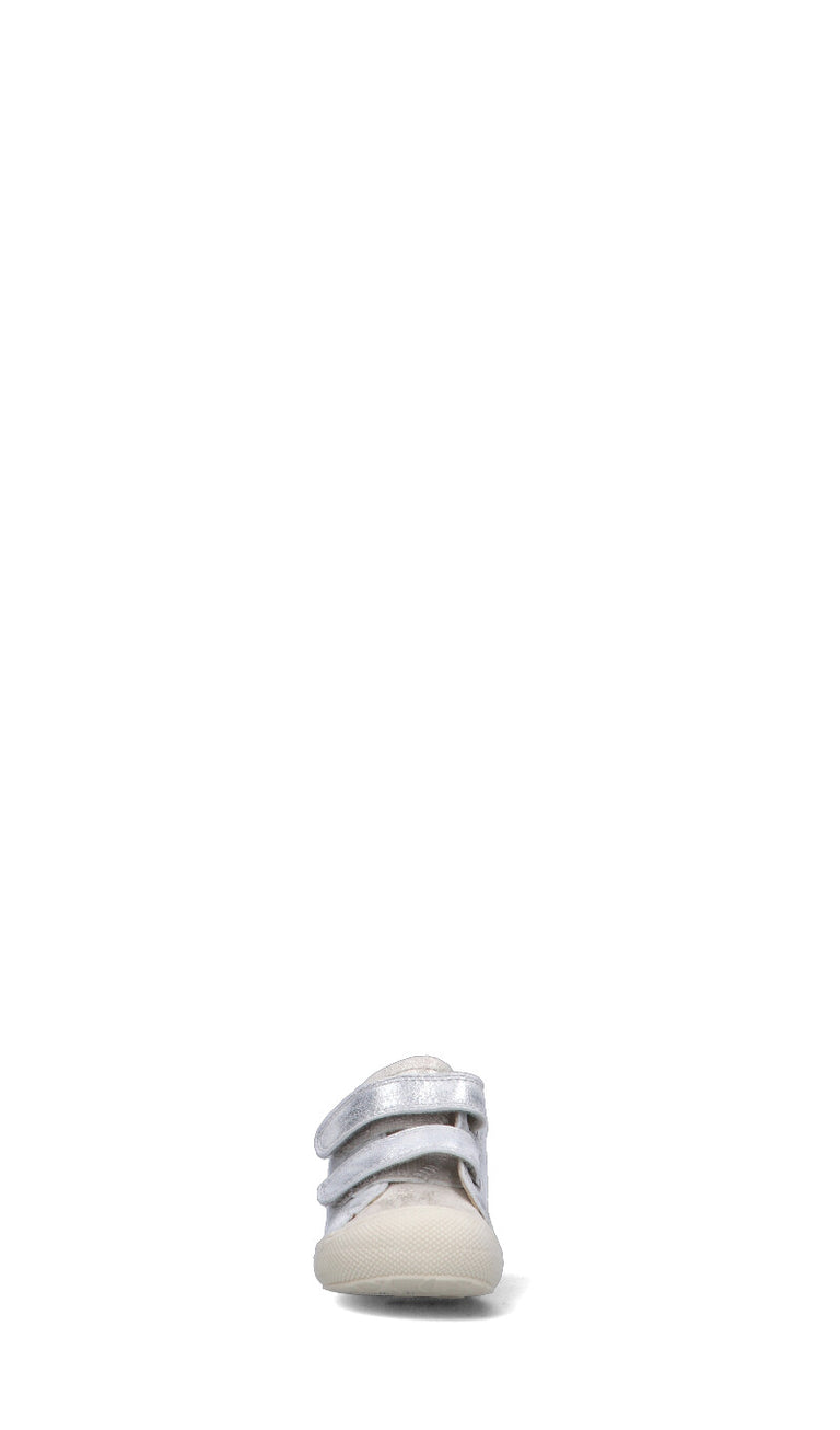 NATURINO Sneaker bimba argento in pelle