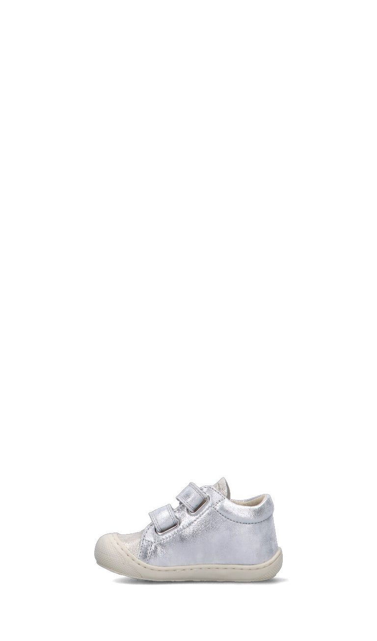 NATURINO Sneaker bimba argento in pelle