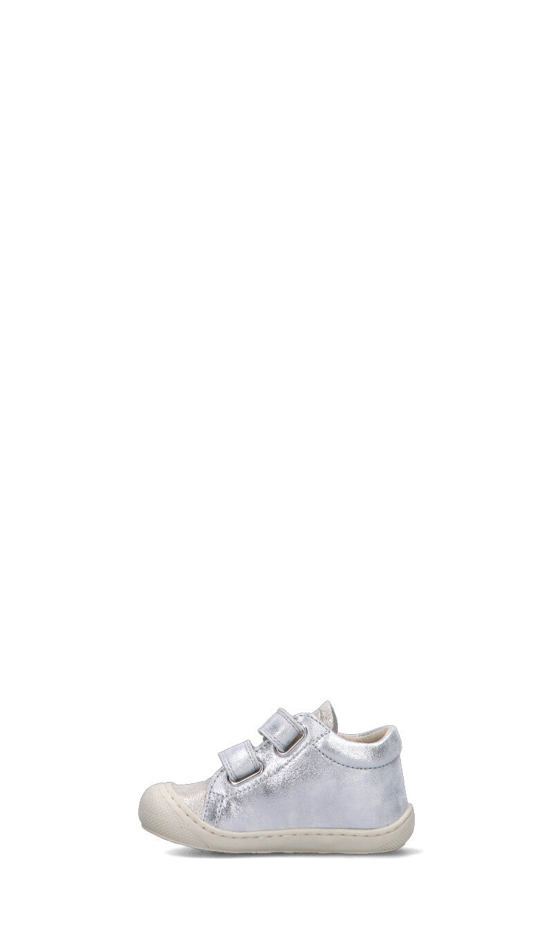 NATURINO Sneaker bimba argento in pelle