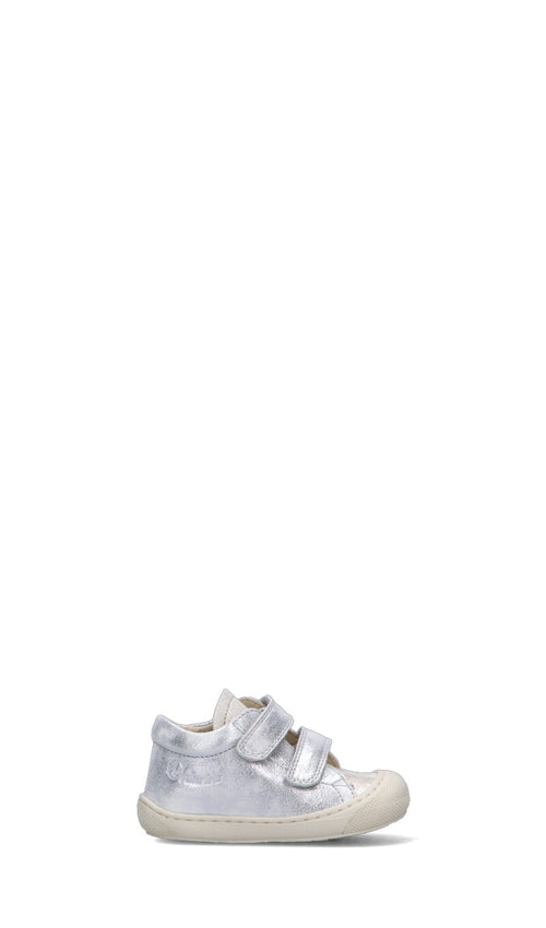 NATURINO Sneaker bimba argento in pelle