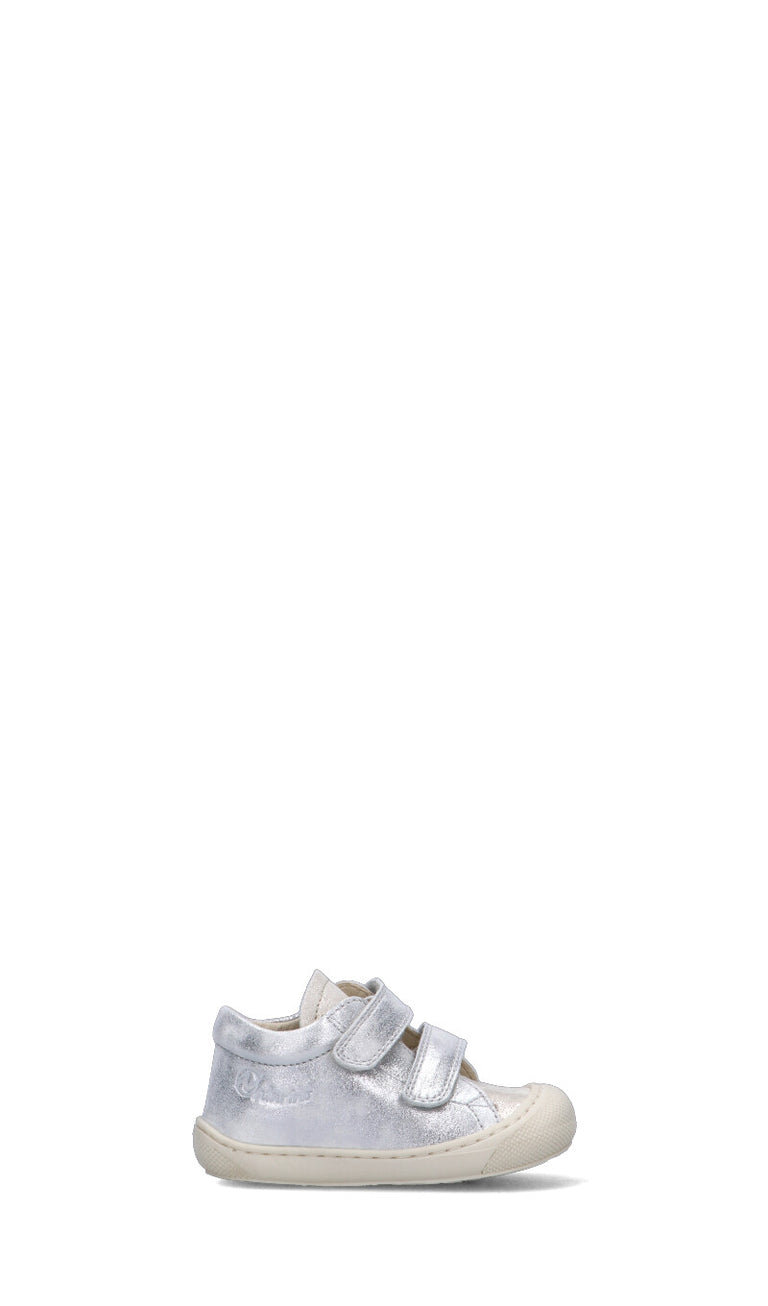 NATURINO Sneaker bimba argento in pelle