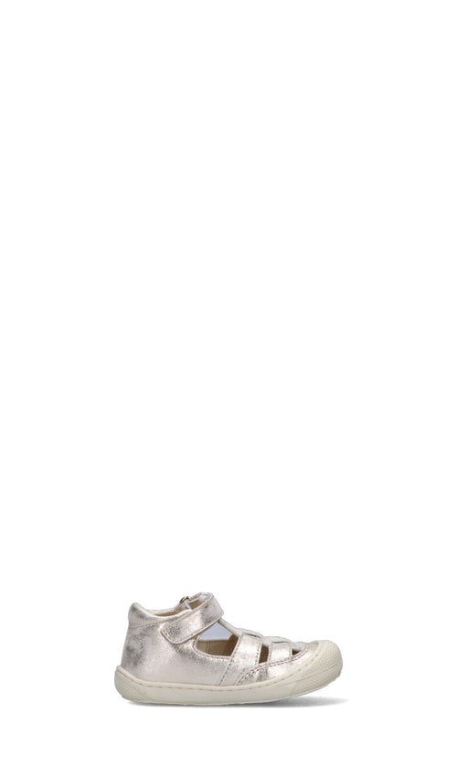 NATURINO Sandalo bimba platino in pelle
