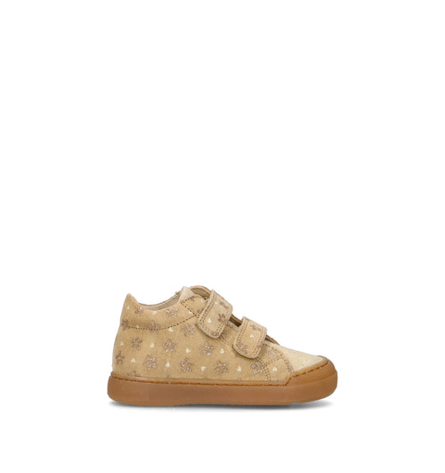FALCOTTO Sneaker bimba beige in suede