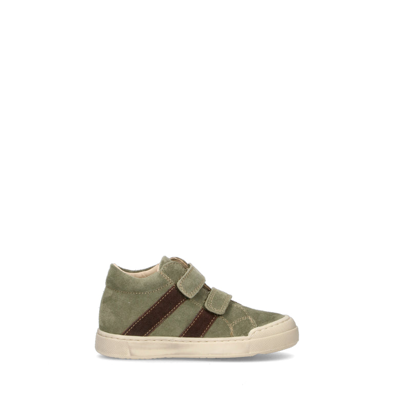 FALCOTTO Sneaker bimbo verde in suede