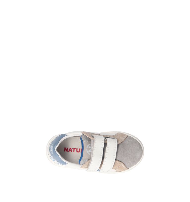 NATURINO Sneaker bimbo grigia/bianca in pelle