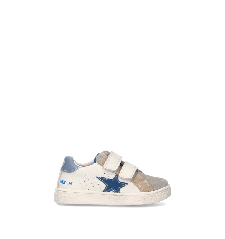 NATURINO Sneaker bimbo grigia/bianca in pelle