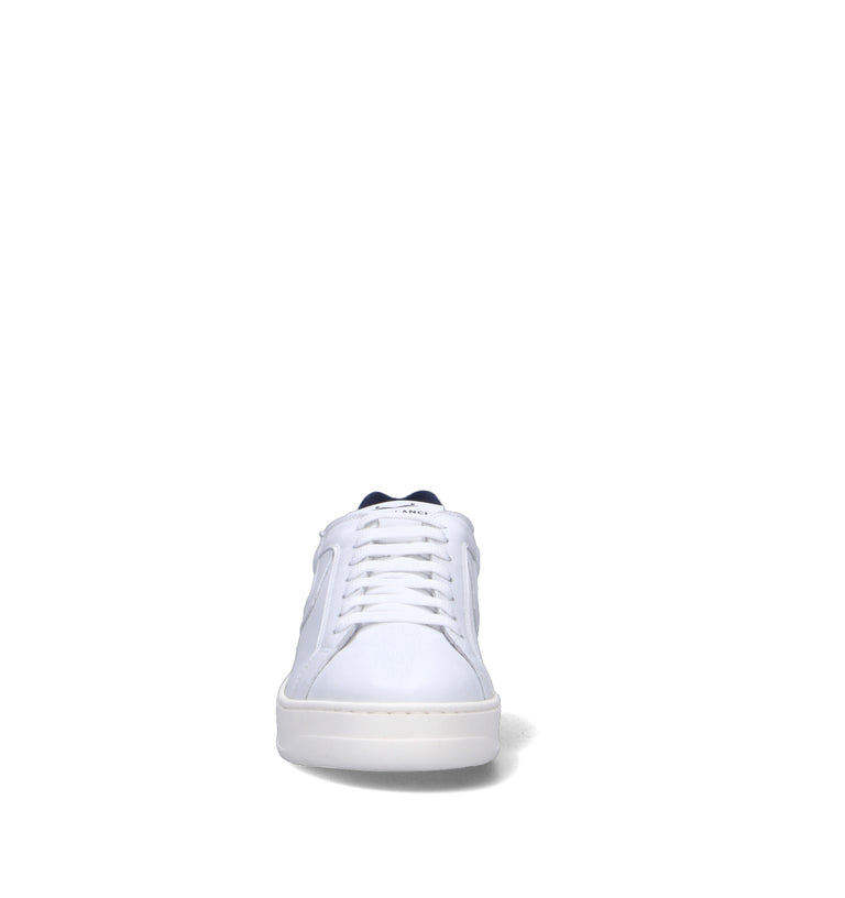 VOILE BLANCHE Sneaker uomo bianca/blu in pelle