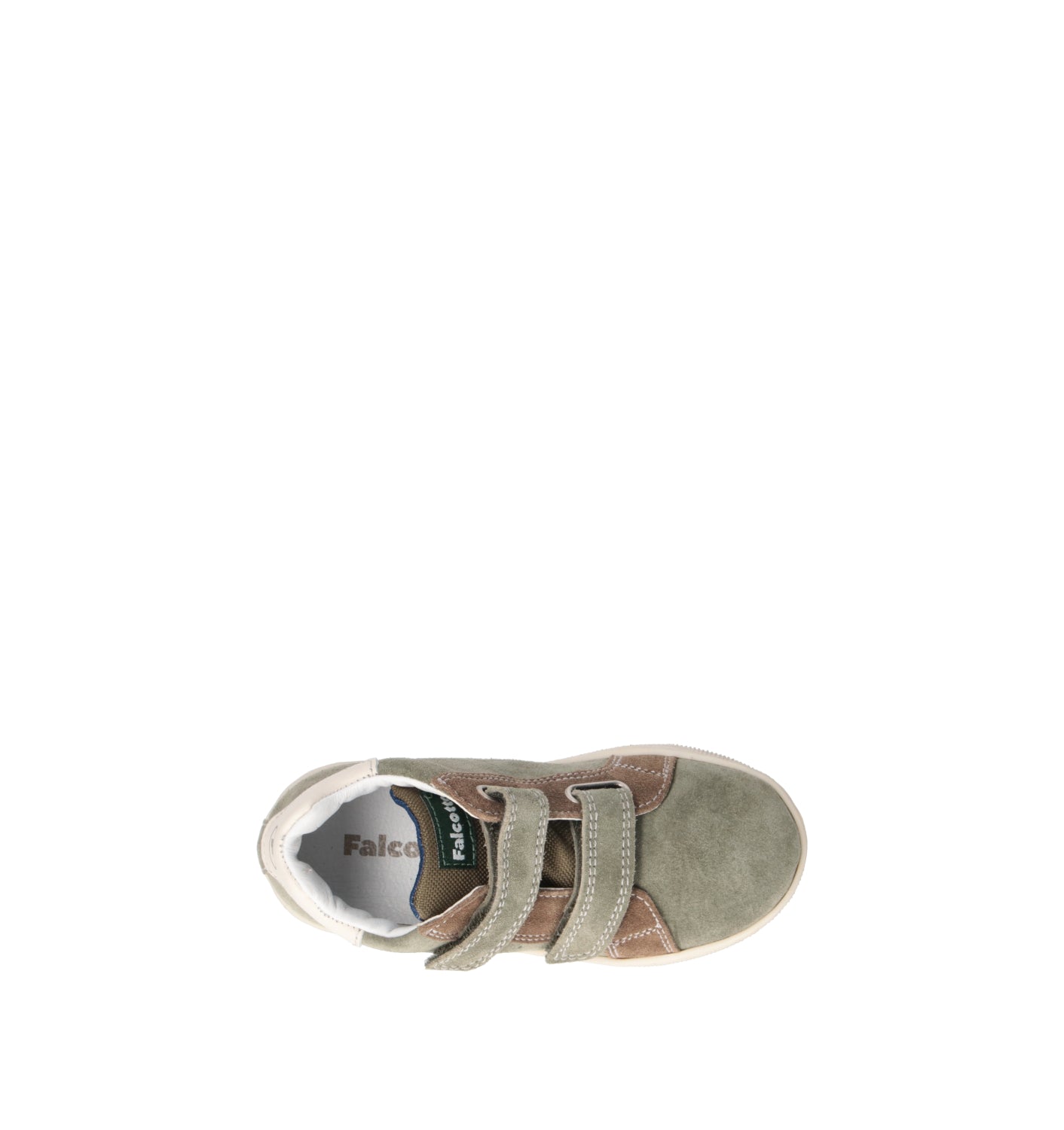 FALCOTTO Sneaker bimbo verde in suede