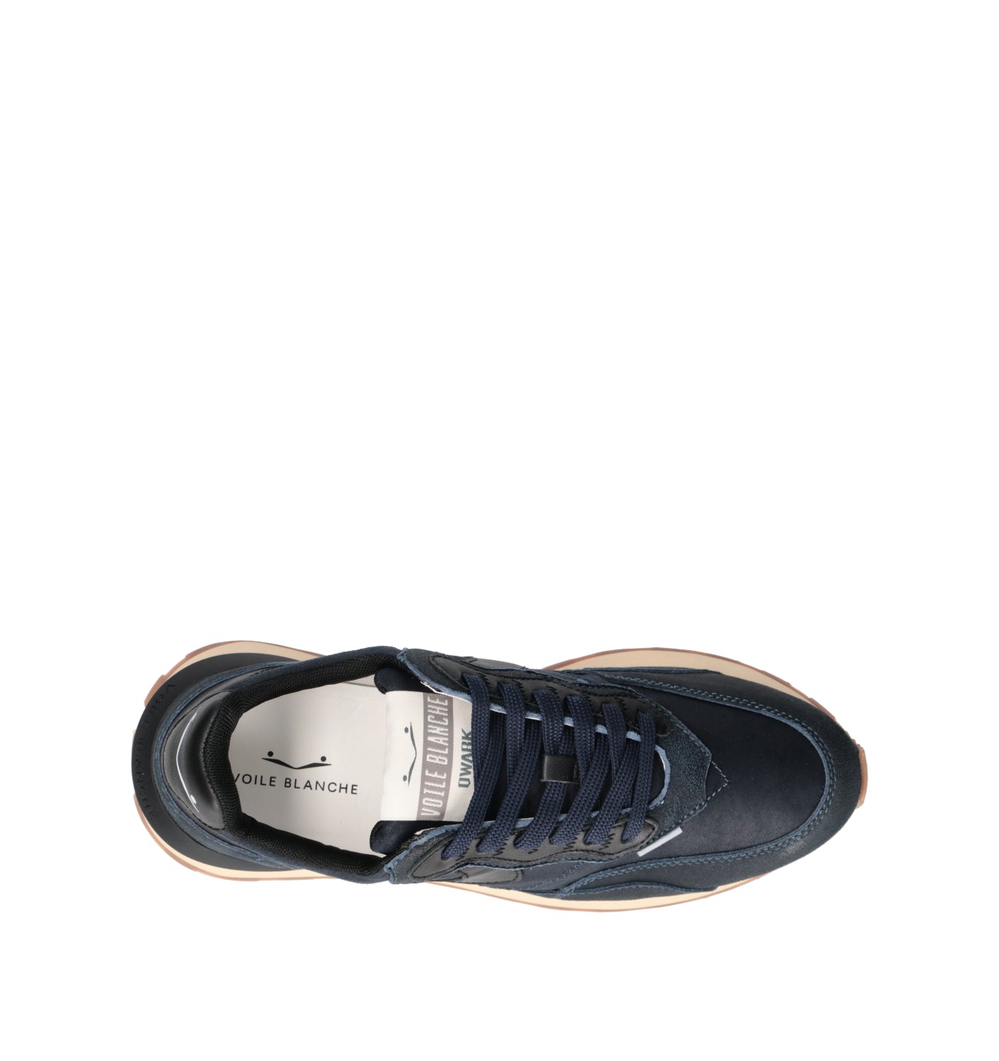 VOILE BLANCHE Sneaker uomo blu in pelle
