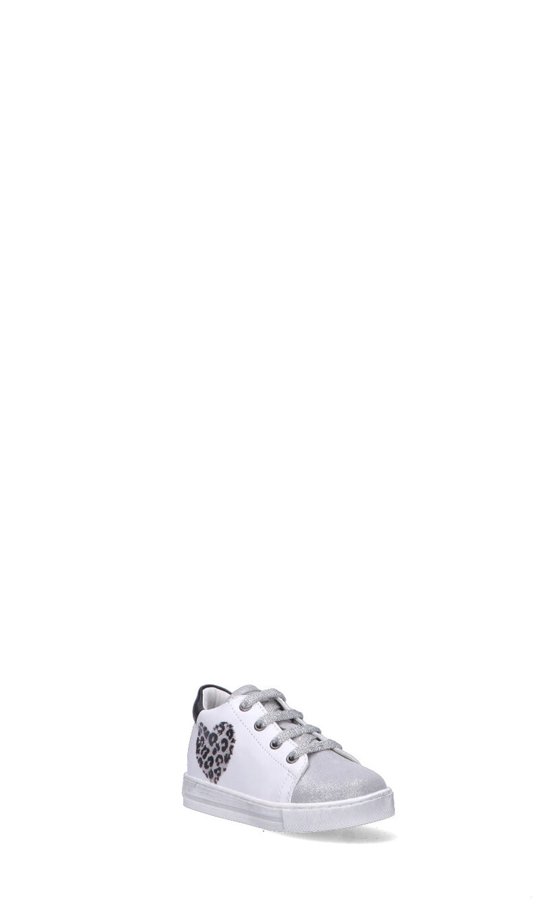FALCOTTO Sneaker bimba bianca/nera in pelle