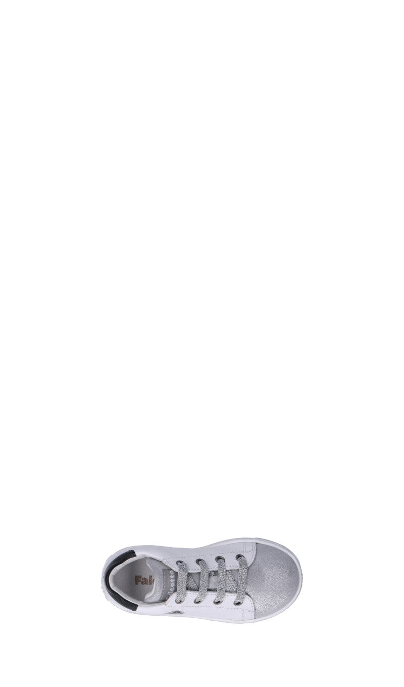 FALCOTTO Sneaker bimba bianca/nera in pelle