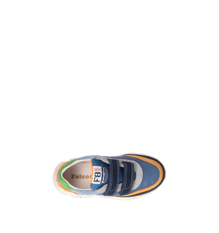 FALCOTTO Sneaker bimbo blu in suede