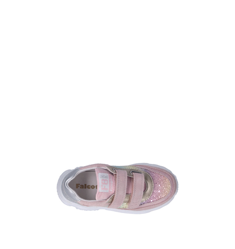 FALCOTTO Sneaker bimba rosa in suede