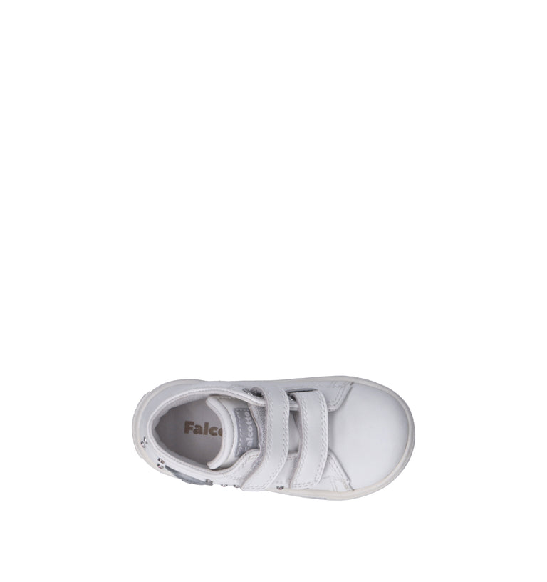 FALCOTTO Sneaker bimba bianca in pelle