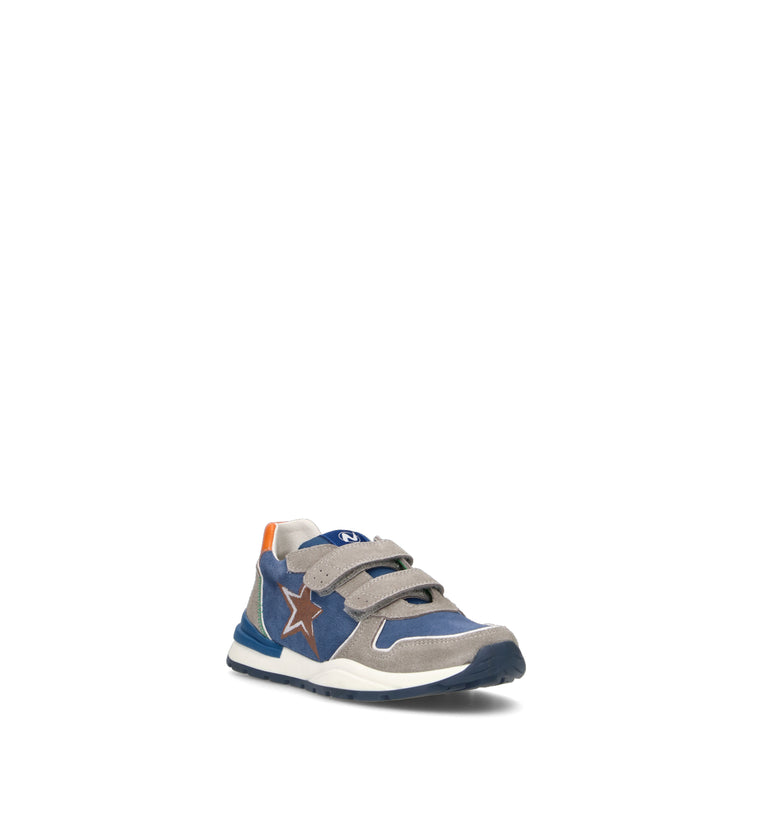 NATURINO Sneaker bimbo grigia/blu in suede