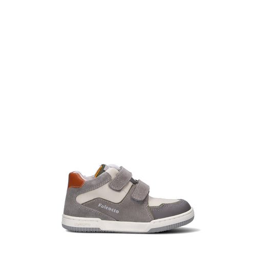 FALCOTTO Sneaker bimbo grigia in pelle